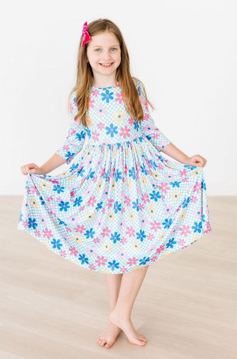 crazy-daisy-3-4-sleeve-pocket-twirl-dress Mila &  Rose - Sophia's Style--2T--3